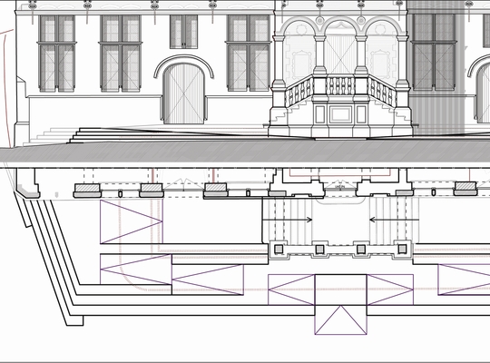 trappen voor stadhuis Halle